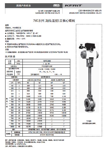 760系列（超低温型）三偏心蝶阀