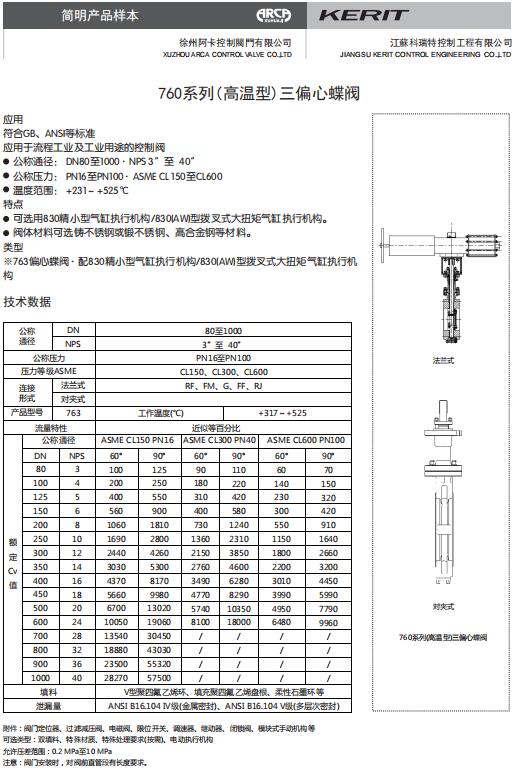 760系列（常温型）三偏心蝶阀